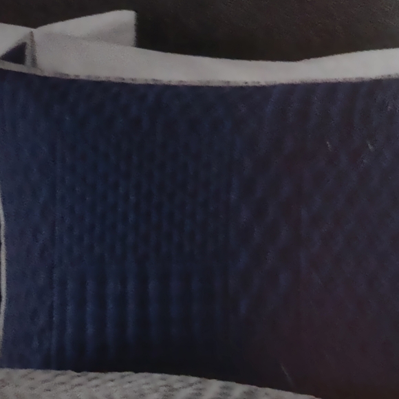 Navy Blue Quilted Pillow Sham - Picture 3 of 7
